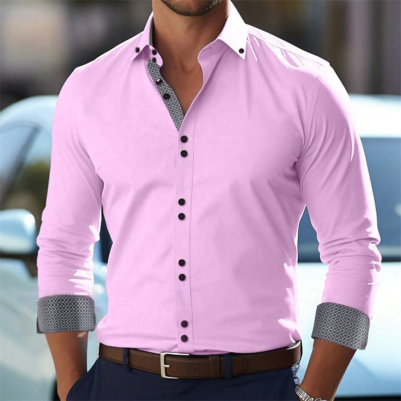 Camicia Elegante Antipiega Uomo Slim Fit